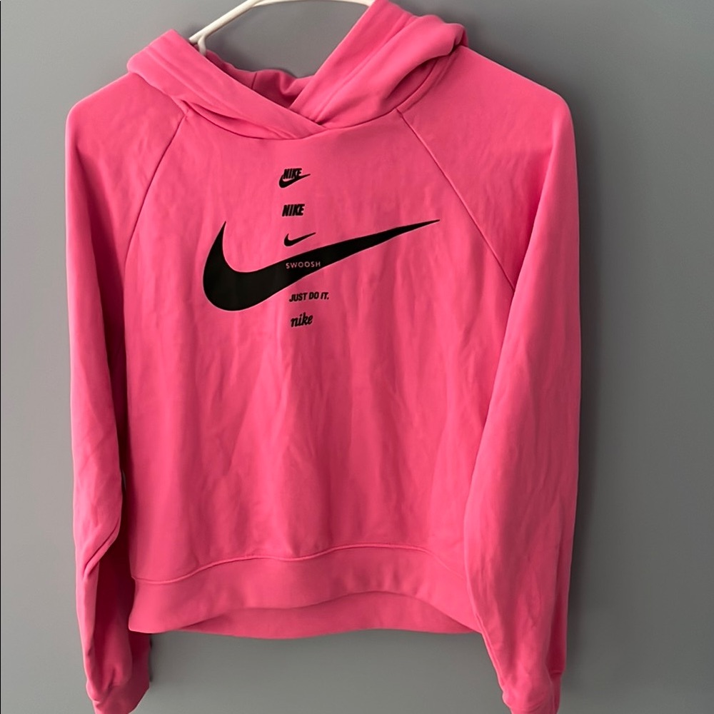Nike Pink Hoodie with Black Logo